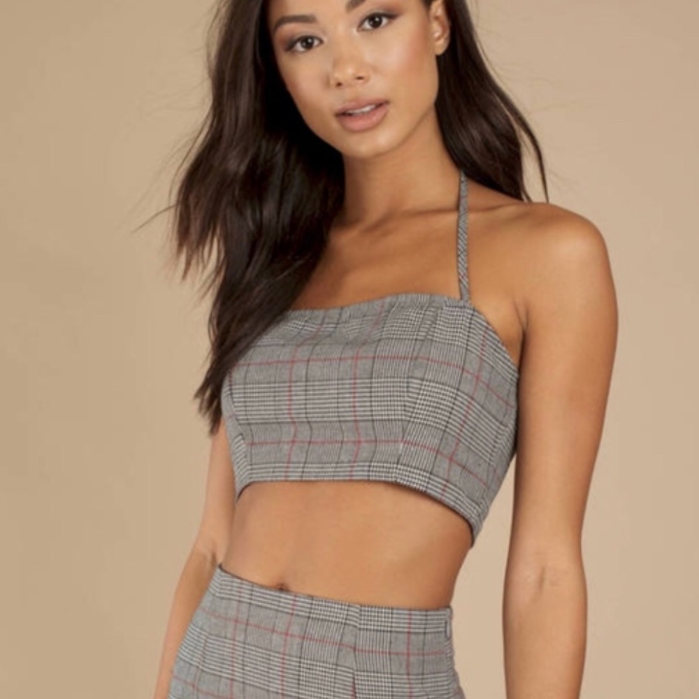 Glen Plain Mini Skirt w/ Halter Top Size XS